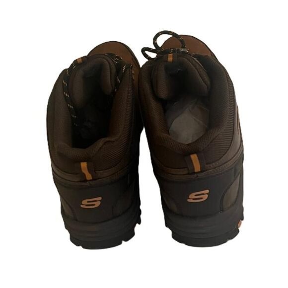 SKECHERS Relment Traven Brown Leather Waterproof Hiking Boots Size 13 - Picture 6 of 7